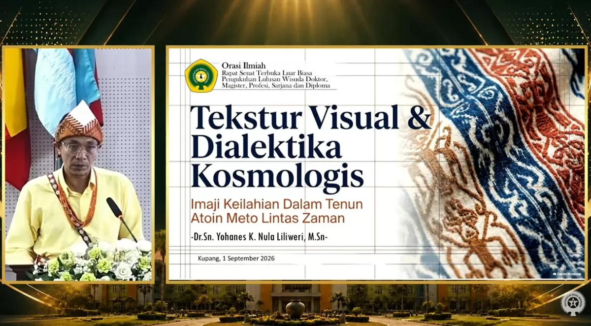 Doktor Seni Pertama dari NTT Ungkap Dimensi Spiritual Tenun Atoin Meto dalam Orasi Ilmiah di Undana