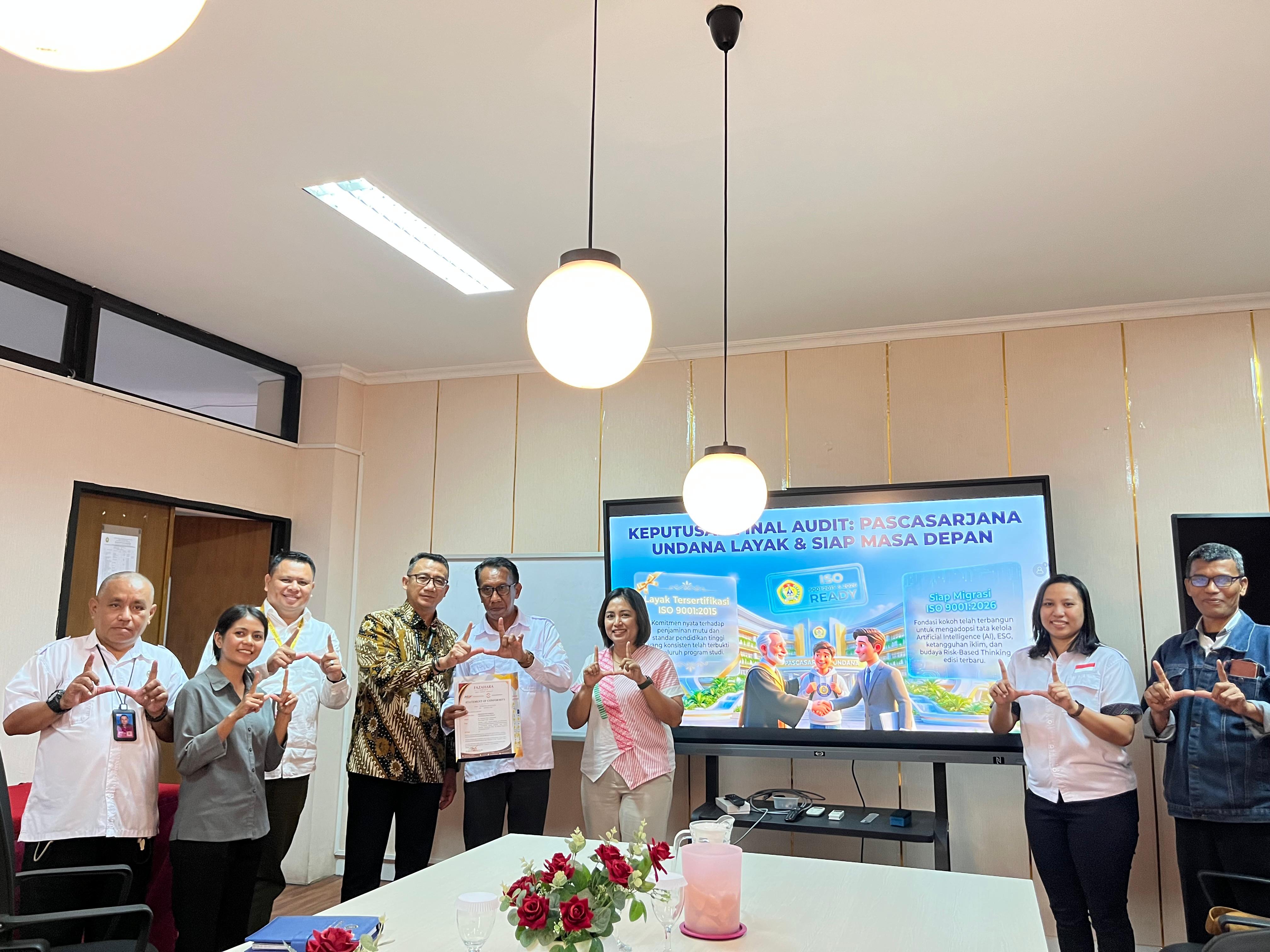 Program Pascasarjana Undana Jalani Audit Surveilans ISO 9001:2015, Dinyatakan Layak dan Siap Menatap Masa Depan
